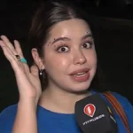 Anna del Boca dando una entrevista sobre el desafío de Andrea del Boca en el reality.