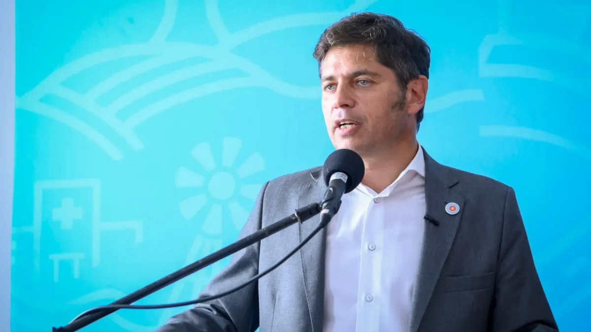 Axel Kicillof hablando en La Plata sobre el modelo económico de Milei y el futuro del CEDAF