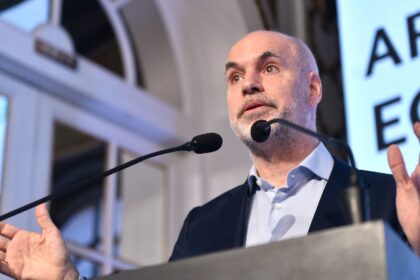 Horacio Rodríguez Larreta presentando sus propuestas para la segunda transformación de Buenos Aires.