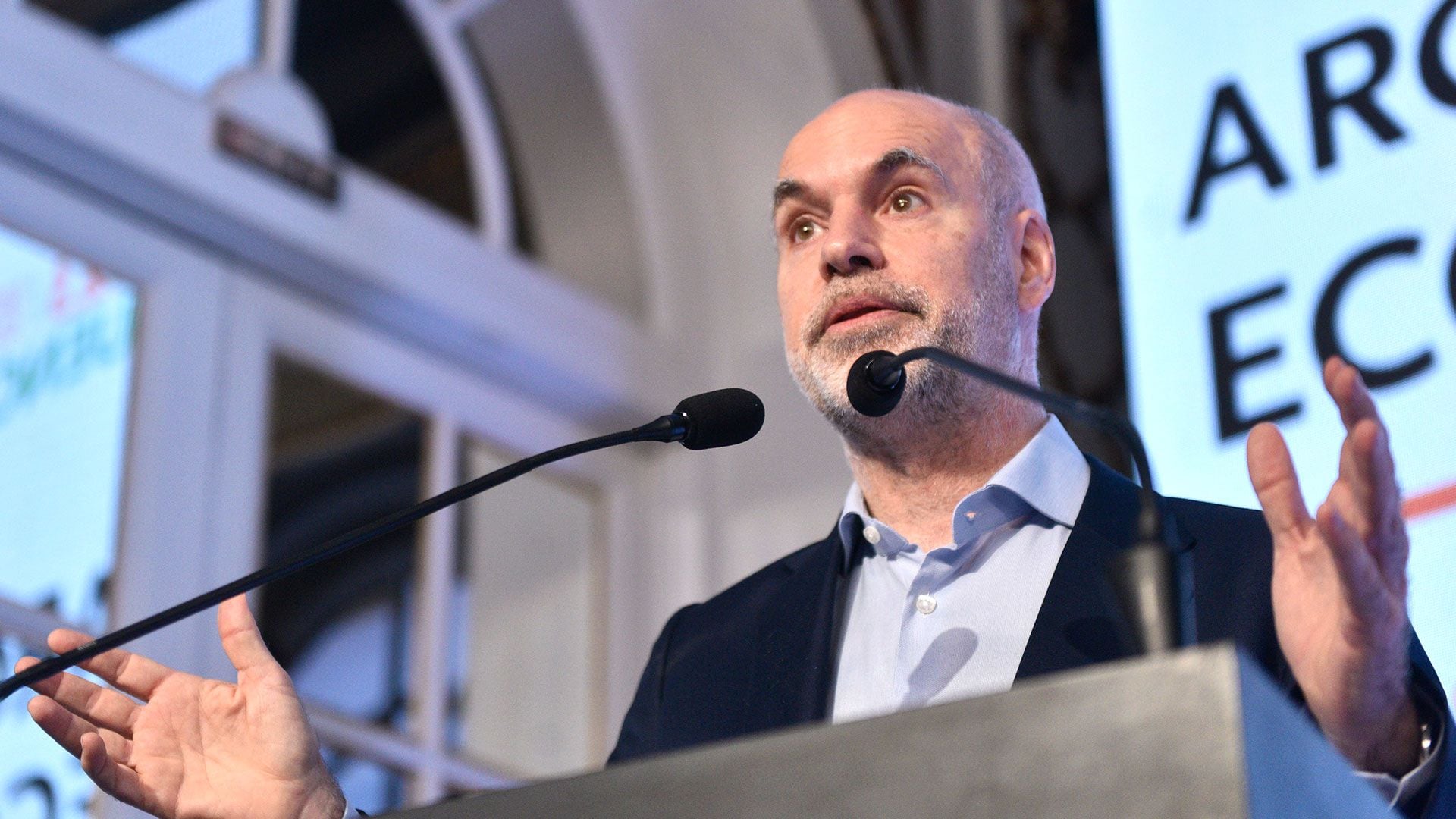 Horacio Rodríguez Larreta presentando sus propuestas para la segunda transformación de Buenos Aires.