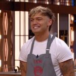 Ian Lucas en una entrevista televisiva contando detalles de su romance con Evangelina Anderson y el vínculo con su familia.