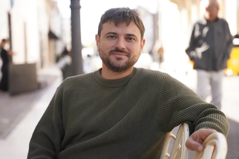 Juan Grabois durante una conferencia de prensa sobre el caso Libra cripto.