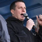 Diputado Juan Marino durante la presentación de la ampliación del pedido de juicio político en el Congreso