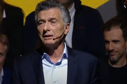 Mauricio Macri encabezando un acto del PRO ante el posible regreso de Mauricio Macri a la política electoral