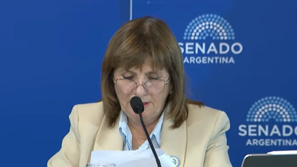 Senadora Patricia Bullrich realizando acusaciones de corrupción pública en sus redes sociales personales