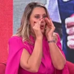 Rocío Marengo hablando en televisión sobre el uso de tecnología en la maternidad de Rocío Marengo