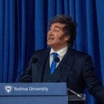 Milei en Nueva York durante discurso en Universidad Yeshiva