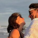 Nico Vázquez Dai Fernández disfrutando juntos en Mar del Plata