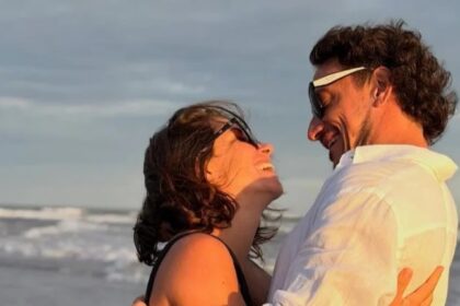 Nico Vázquez Dai Fernández disfrutando juntos en Mar del Plata