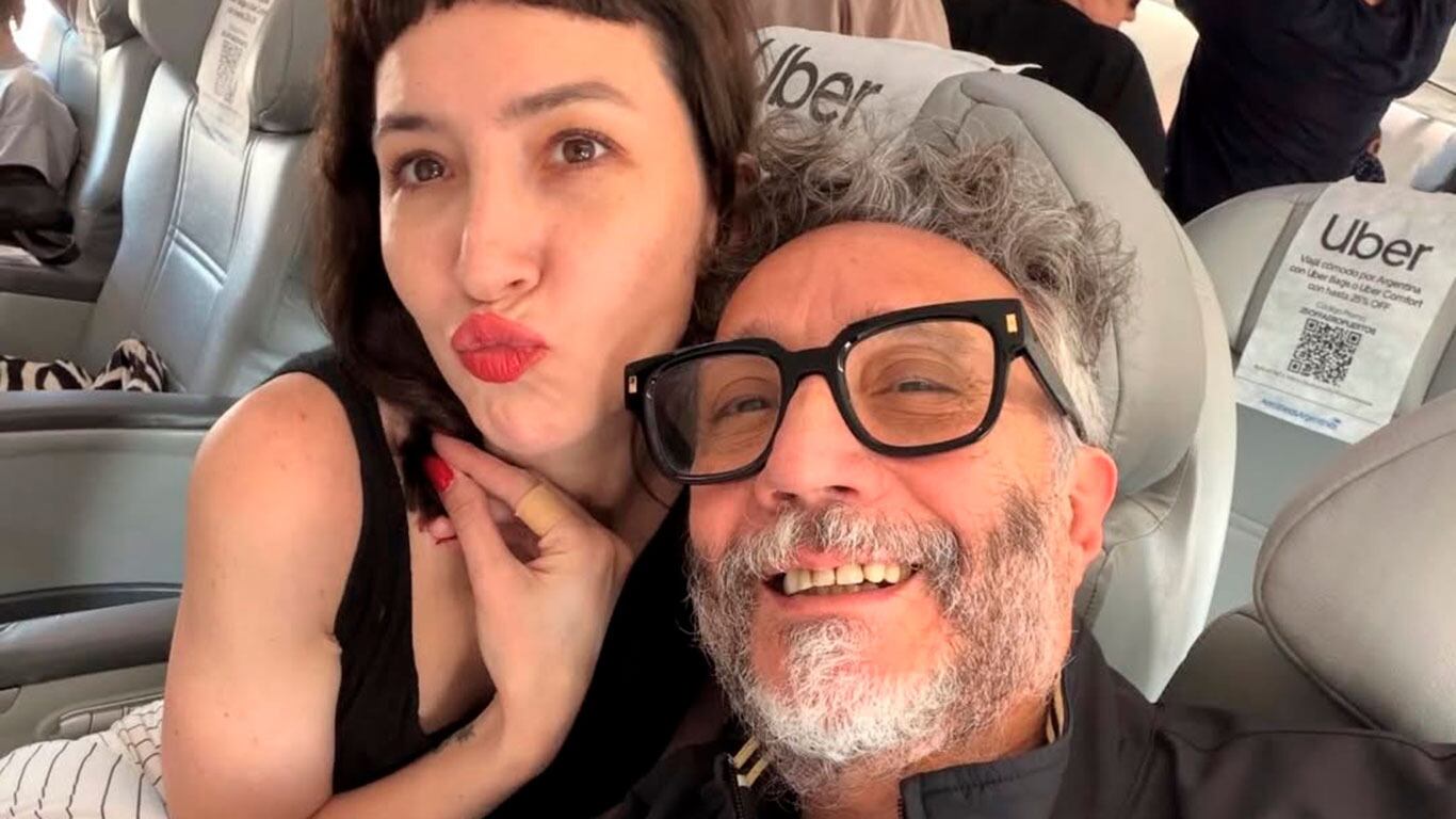 Captura de pantalla de redes sociales que sugiere el romance de Fito Páez y Sofía Gala