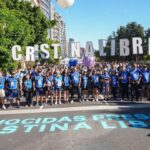 Militantes de La Cámpora durante la marcha por el Día de la Memoria en Buenos Aires.