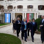 Javier Milei junto a Viktor Orbán durante su histórica visita oficial a Hungría en Budapest