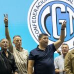 Dirigentes de la CGT en conferencia de prensa anunciando la movilización para el 30 de abril hacia Plaza de Mayo.