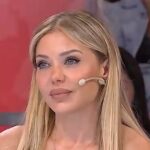 Evangelina Anderson explicando en una entrevista televisiva su vínculo con Ian Lucas.