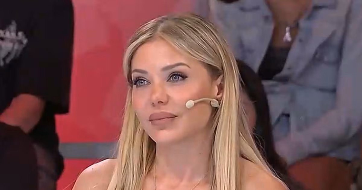 Evangelina Anderson explicando en una entrevista televisiva su vínculo con Ian Lucas.