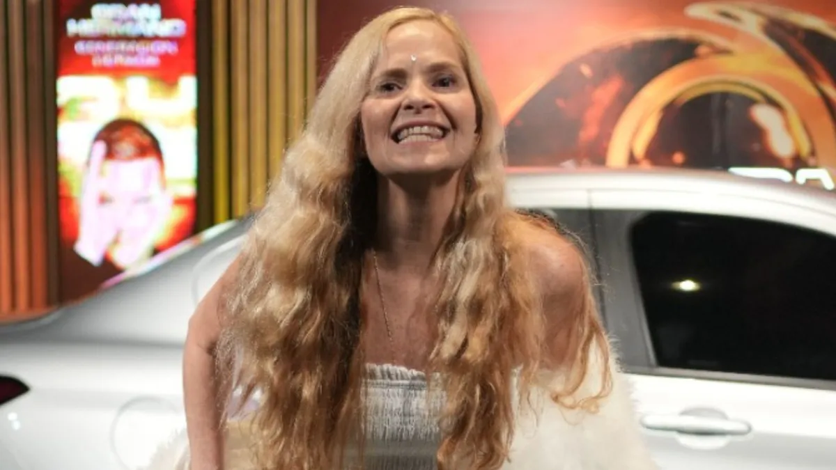 El ingreso de Grecia Colmenares al estudio de televisión para entrar a Gran Hermano.