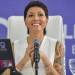 La intendenta de Quilmes durante un acto donde expresó fuertes críticas de Mayra Mendoza hacia el ministro de Economía.