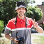 El fotógrafo Pablo Grillo brindando declaraciones sobre el ataque sufrido frente al Congreso
