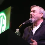 Rodolfo Aguiar de ATE participando del debate por la pobreza actual en Argentina