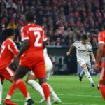 Festejo de los jugadores alemanes tras la victoria del conjunto bávaro ante Real Madrid