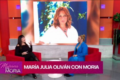 La periodista María Julia Oliván durante una entrevista donde brinda su valiente relato sobre su peor accidente y las quemaduras que sufrió.