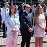 La ministra de Capital Humano en el monumento a San Martín tras confirmarse que Sandra Pettovello llegó a Roma para la gira oficial.