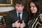 La denunciante Mila Zurbriggen realizando declaraciones ante la prensa luego de confirmarse que Mila Zurbriggen presentó una denuncia contra el oficialismo.