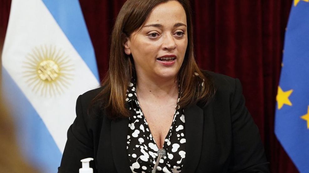 La diputada nacional Cecilia Moreau cuestiona los proyectos legislativos de la gestión nacional durante una sesión en el Congreso de la Nación