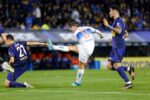 Los futbolistas lamentosos tras la jugada donde Boca queda eliminado de la Copa Libertadores en su estadio
