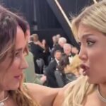 El divertido encuentro entre Wanda Nara y Vero Lozano en la alfombra roja de los premios de la televisión