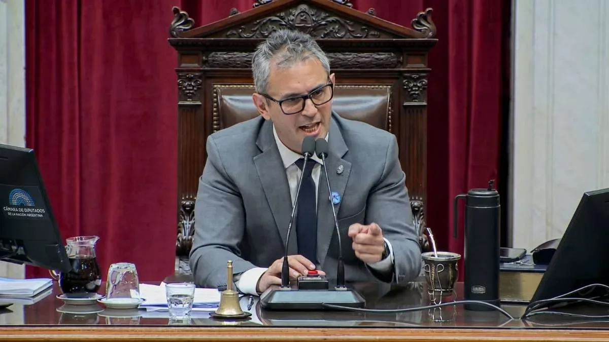 Martín Menem en el panel empresarial donde ratificó que el partido trabaja para la reelección presidencial de Javier Milei