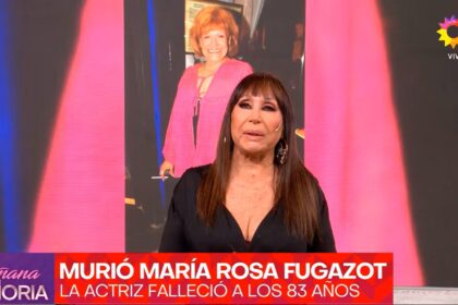 La conductora Moria Casán lloró en vivo al confirmar la muerte de su colega María Rosa Fugazot.