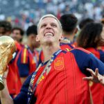 Roberto Ayala y Dani Olmo durante el incidente tras la final del Mundial 2026