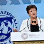 Kristalina Georgieva en una actividad oficial mientras avanza el proyecto contra Kristalina Georgieva en Argentina