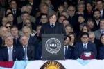 Javier Milei durante el discurso de inauguración de la Exposición Rural de Palermo