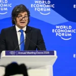 Javier Milei durante una actividad oficial tras conocerse el ranking de imagen presidencial de julio.