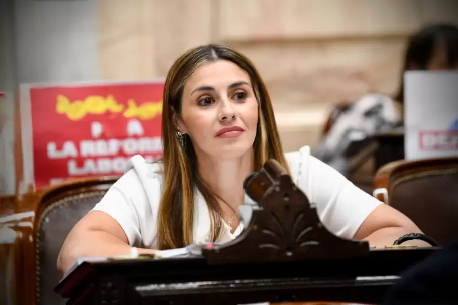 Marcela Pagano durante una intervención pública sobre la Marcela Pagano Ley de Tierras y el debate por la reforma.