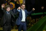 Javier Milei durante la Convención Nacional del Partido Liberal donde Milei respaldó a Flávio Bolsonaro.