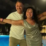 Sergio Lapegüe junto a Bochi durante un evento tras compartir el mensaje de Sergio Lapegüe sobre su esposa