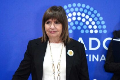 Patricia Bullrich durante el debate de la reforma electoral en el Senado